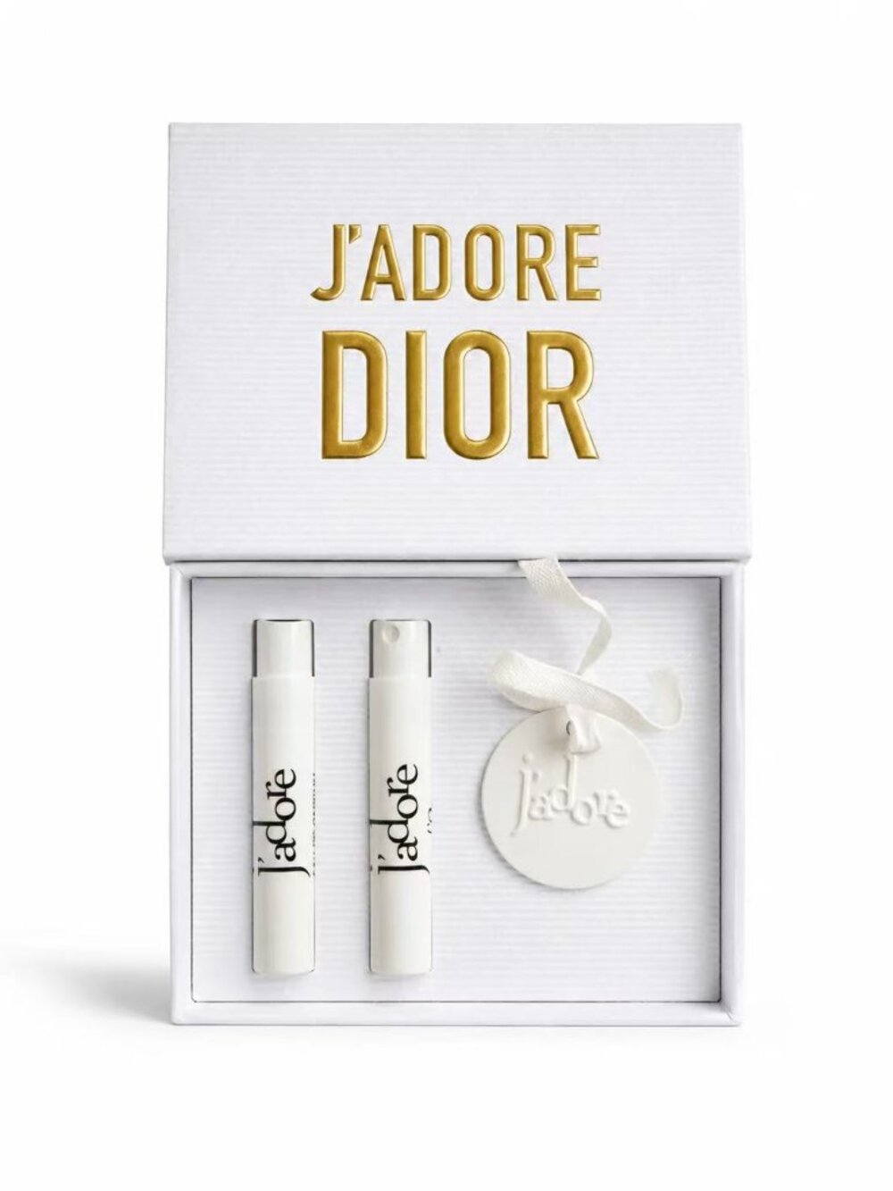 CHRISTIAN Dior J'ADORE Dior COFFRET of two 1 ML each Perfume with perfume stone